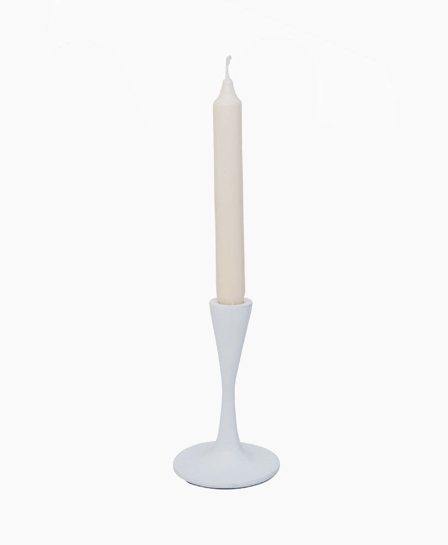 Weisser Kerzenständer aus Eisen (S) - Irregular