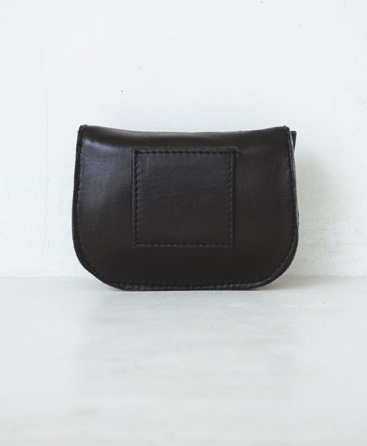 Kleines Portemonnaie aus schwarzem Leder - Billie Wallet Black