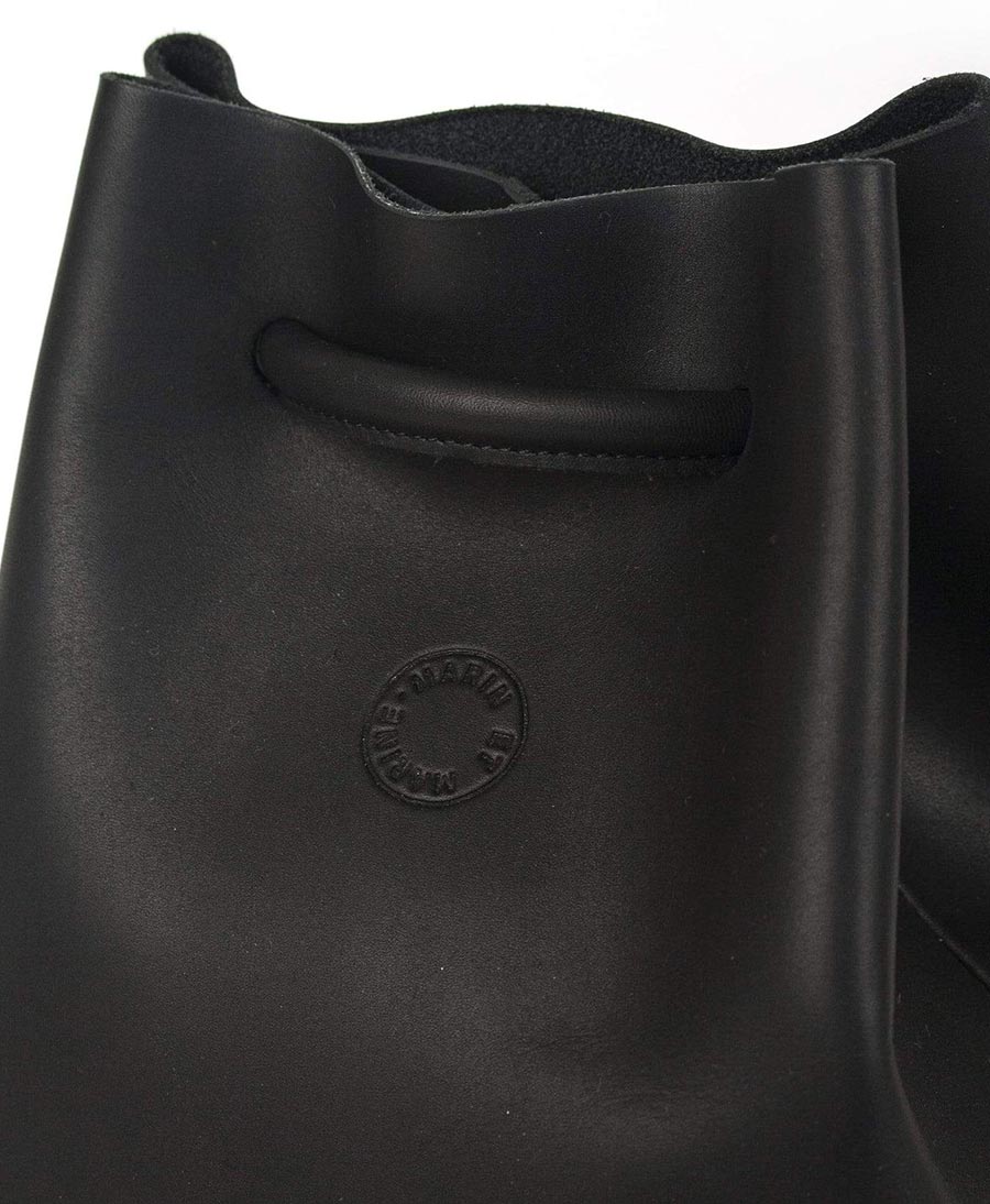 Backpack Crossover Bag aus Leder - Schwarz