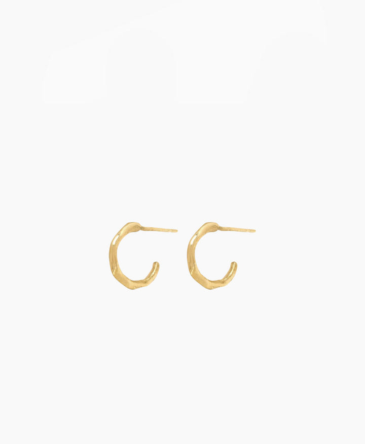 Ohrringe Gold "Mini Organic Hoop"