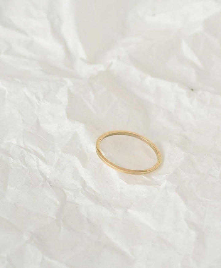 Fingerring Gold "Minimal Squared Stacking Ring"