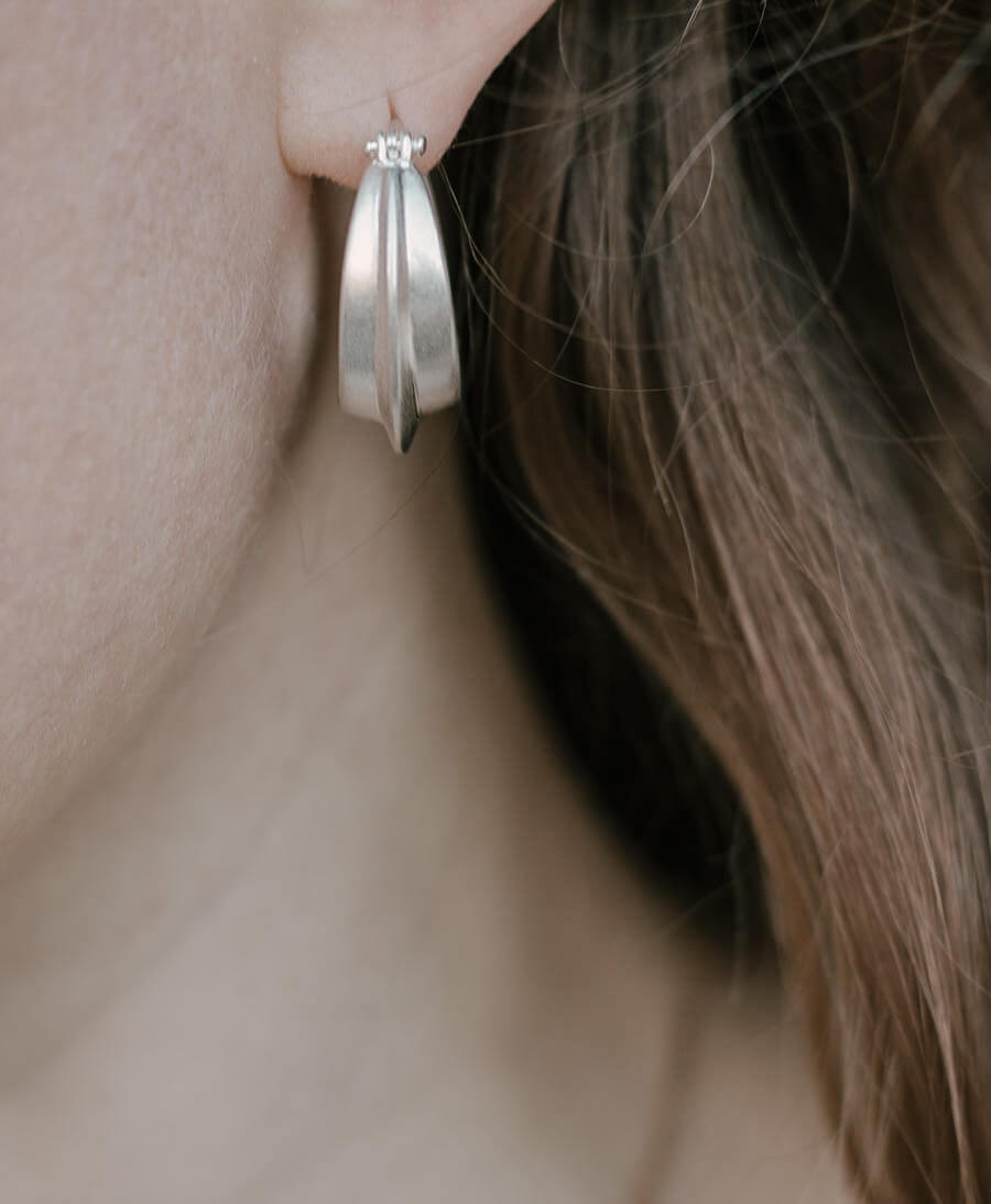 Ohrringe VENIA mit Klappverschluss - Sterling Silber