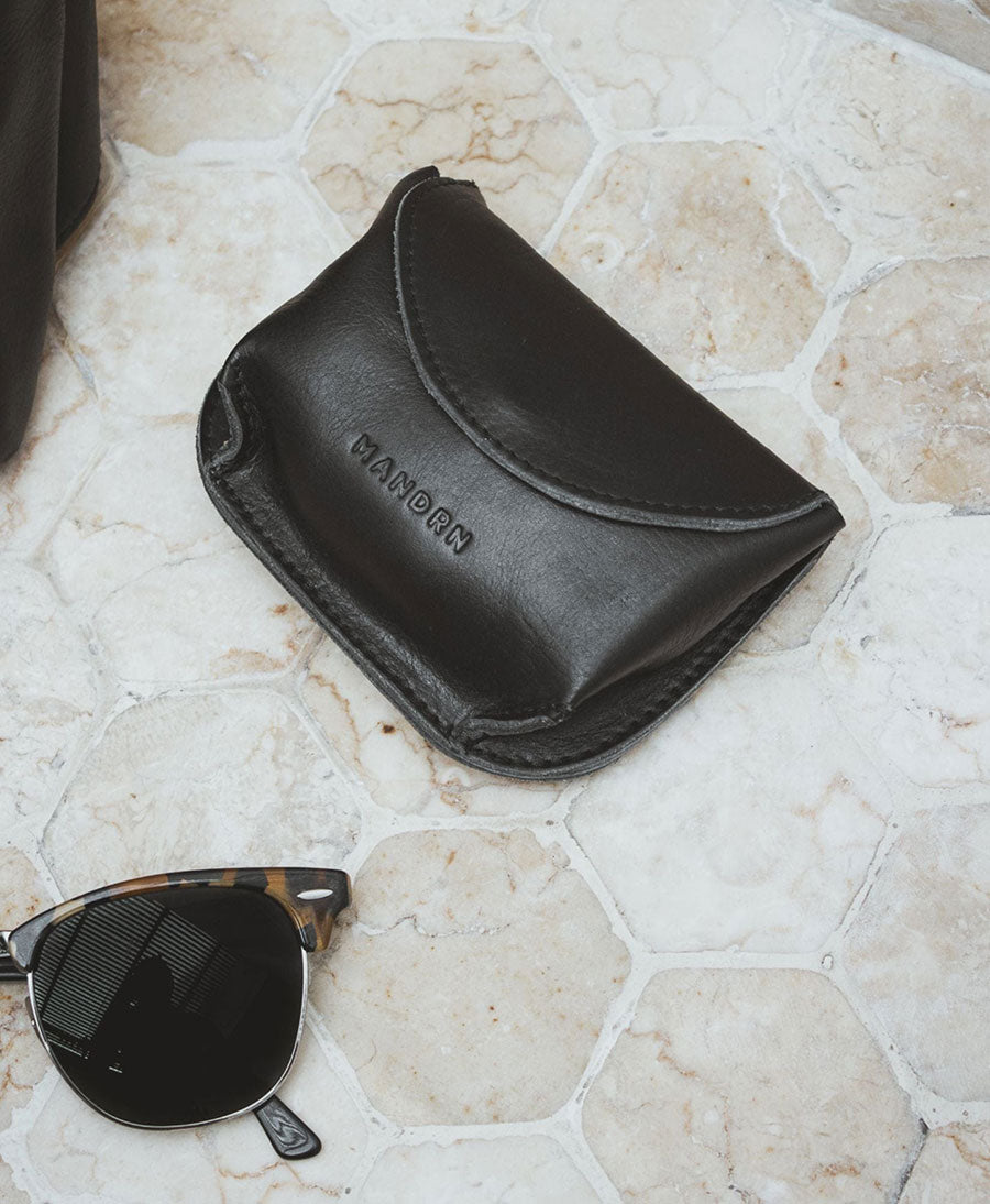 Kleines Portemonnaie aus schwarzem Leder - Billie Wallet Black