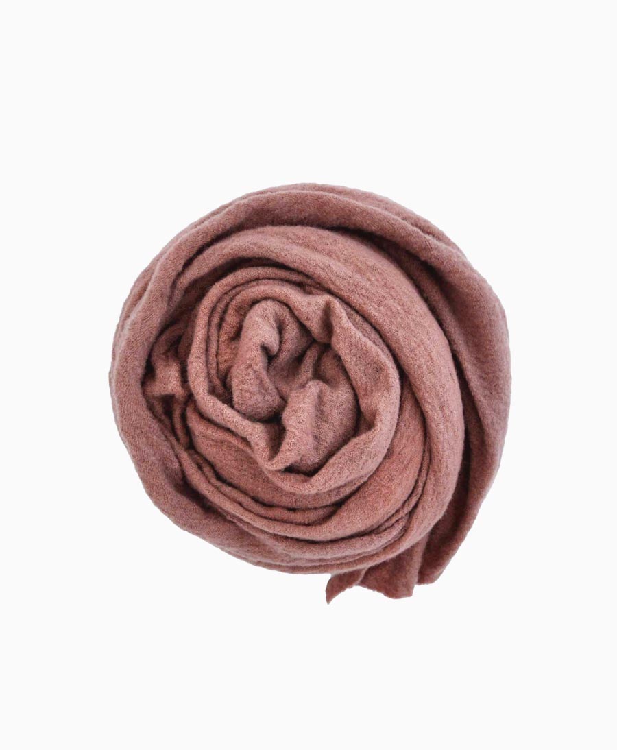 Schal aus Wolle - Medium WOOL CLOUD - rosewood