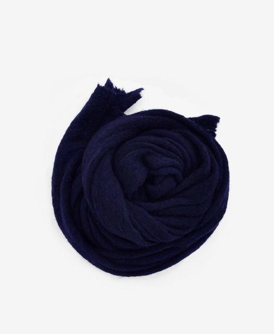 Schal aus Wolle - Medium WOOL CLOUD - blauschwarz