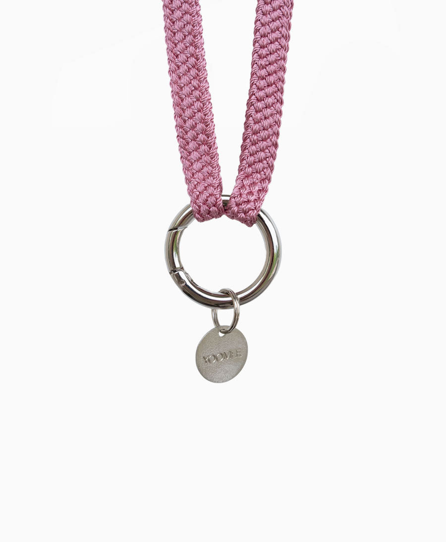 Schlüsselband "Fatima" silbriger Karabiner  - Pink
