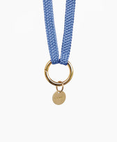 Schlüsselband Blau Yoomee in Vergoldeter Karabiner