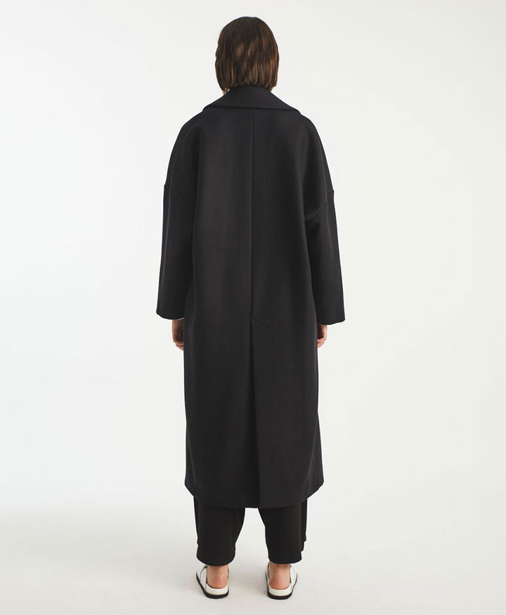 Schwarzer Mantel CEDAR - Wolle