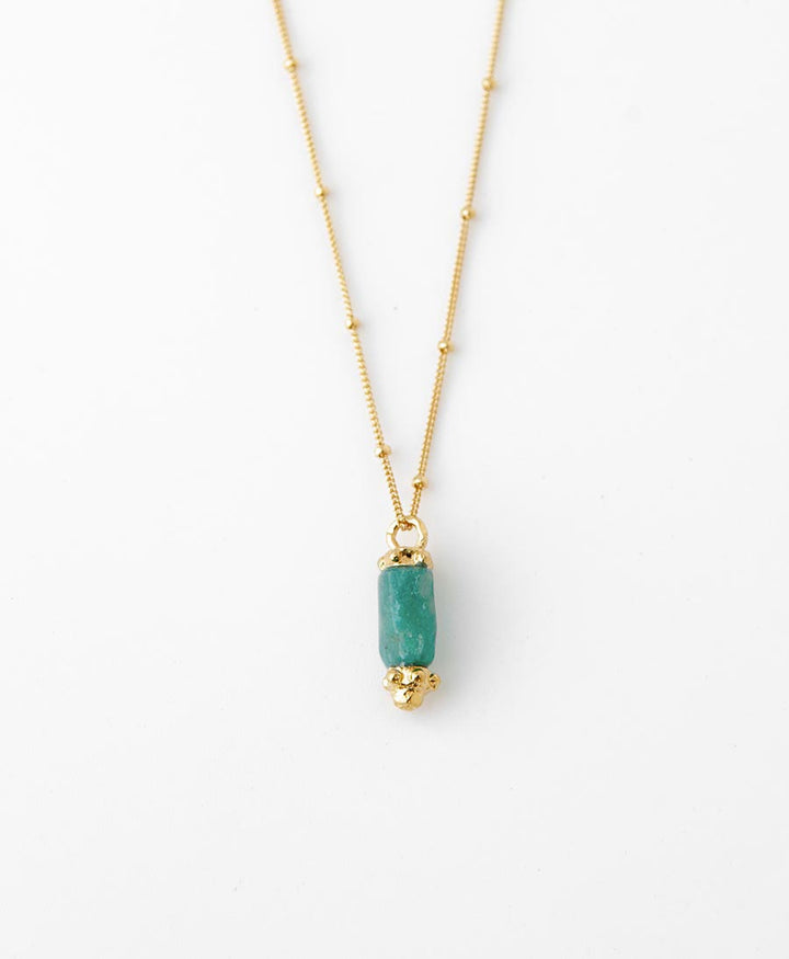 Halskette "Khonoma Turquoise" vergoldet mit Stein