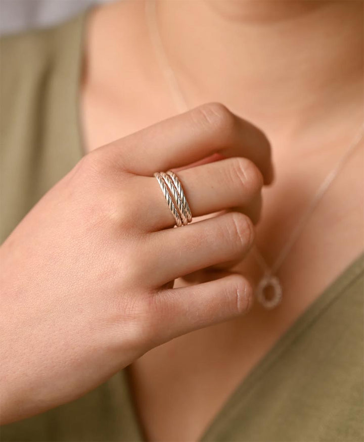 Fingerring Silber "Entwined Stacking Ring"