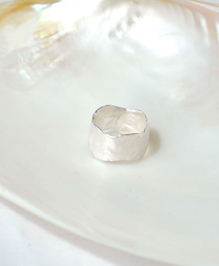 Fingerring Silber "Statement Organic Ring"