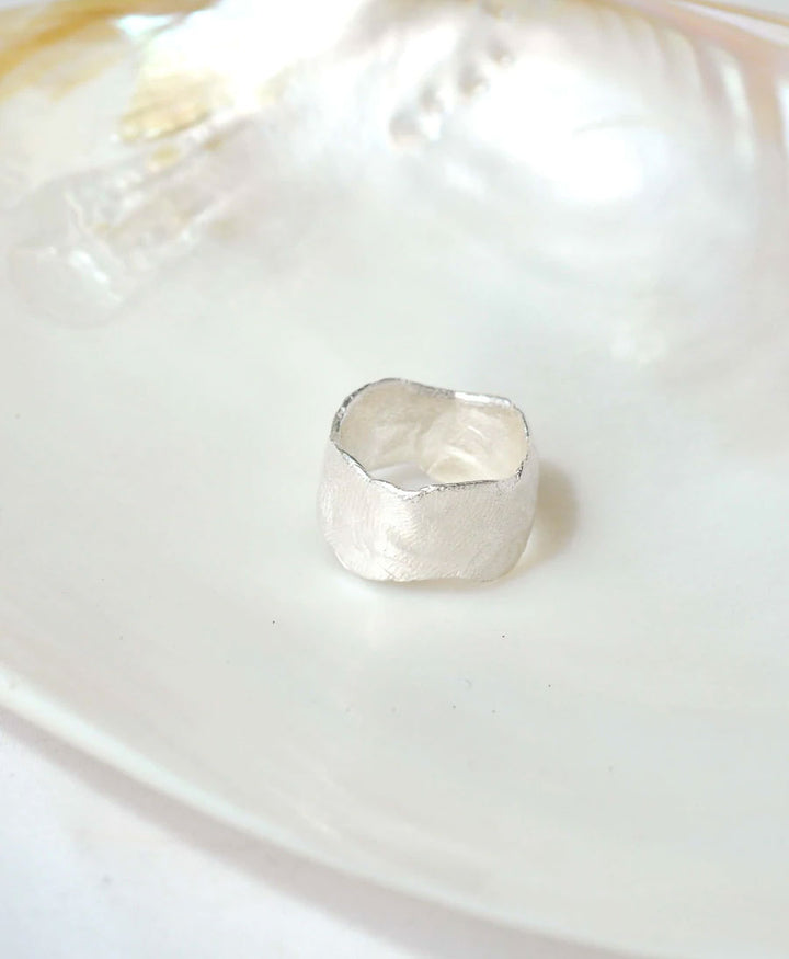 Fingerring Silber "Statement Organic Ring"