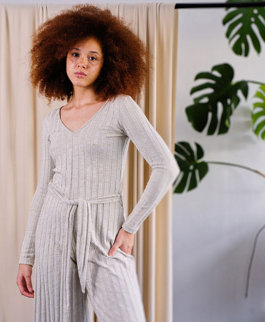 Strick-Jumpsuit (Knit)  - Nickel Melange