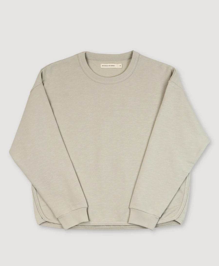 Sweatshirt aus Bio-Baumwolle - Nebel