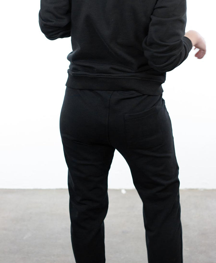 Veya Trainerhose / Sweatpants aus Bio-Baumwolle  - schwarz