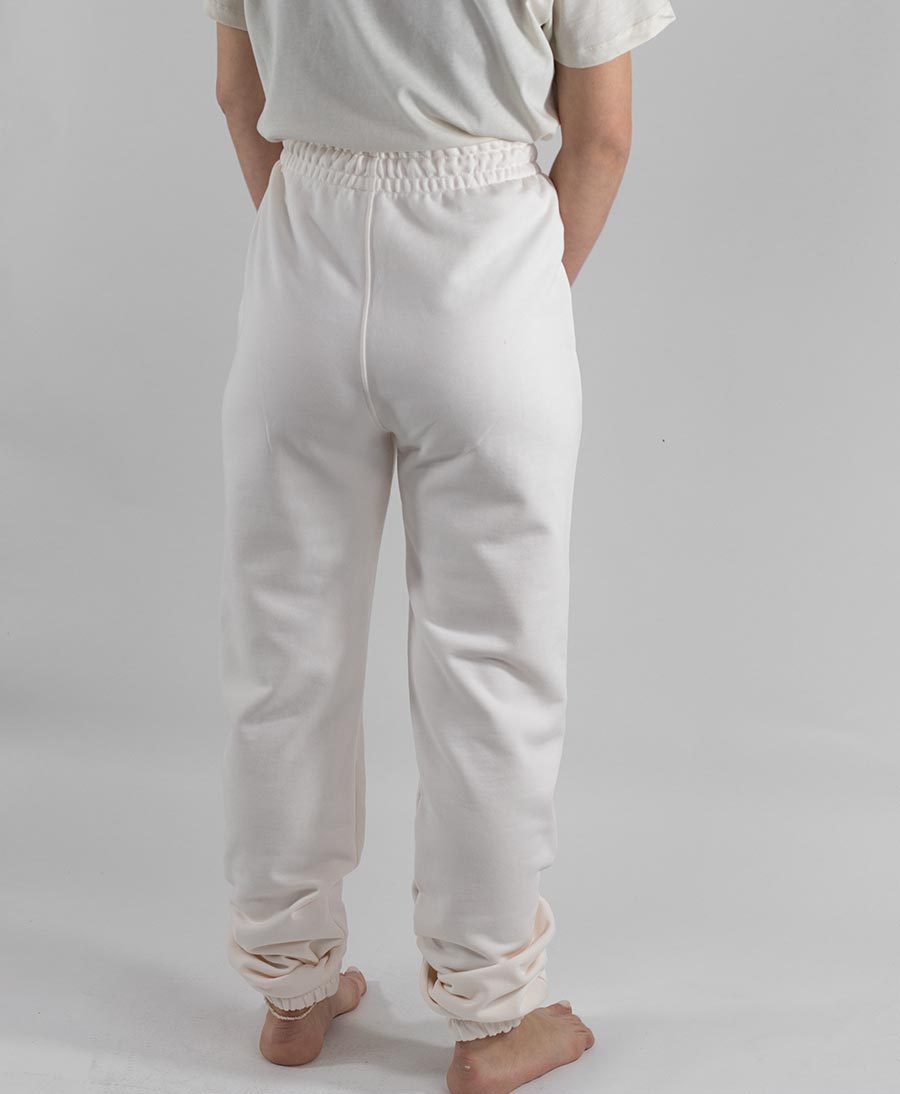 Dew Trainerhose / Sweatpants aus Bio-Baumwolle  - Ivory