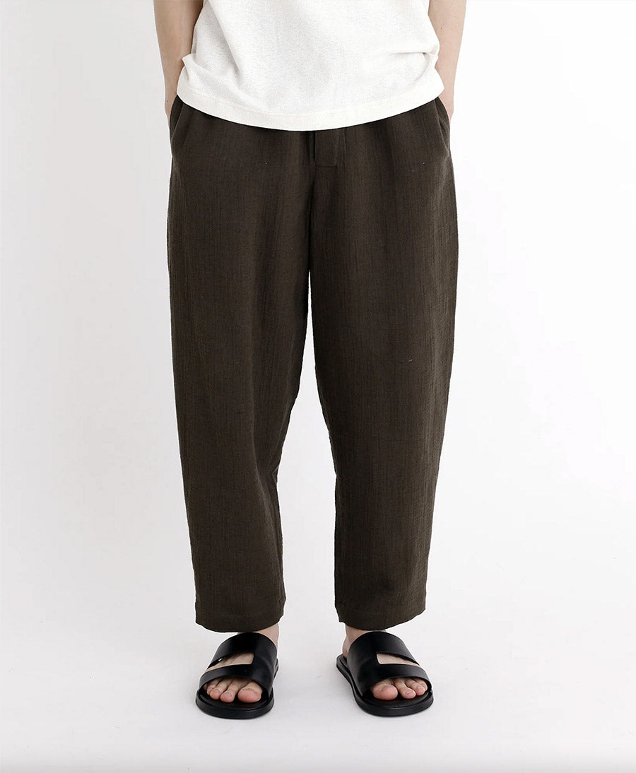 Stoffhose Elastic Pull-Up Trouser - Gauze Edition - Olivgrün