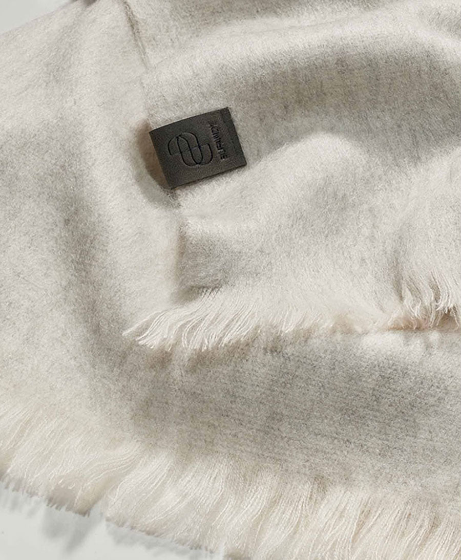 Halstuch Alpaka Schal - Solid White Canvas
