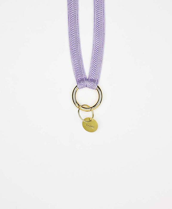 Schlüsselband vergoldeter Karabiner - Lilac Blossom